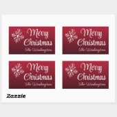 Gepersonaliseerde kerstsnowflake Gift Label Sticke (Vel)