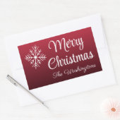 Gepersonaliseerde kerstsnowflake Gift Label Sticke (Envelop)