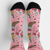 Gepersonaliseerde Kerstsok en Mitten patroon Sokken (Top)