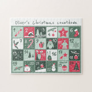Gepersonaliseerde kersttellende puzzel