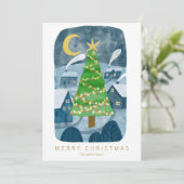 Gepersonaliseerde kerstvakantie Kaart (Staand voorkant)