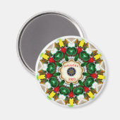 Gepersonaliseerde kerstverlichting ~ 2023 magneet (Voorkant / Achterkant)