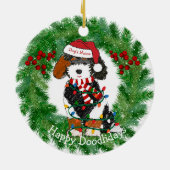 Gepersonaliseerde kerstverlichting Bernedole Keramisch Ornament (Achterkant)