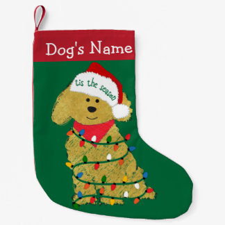 Gepersonaliseerde kerstverlichting Goldendoedle Kleine Kerstsok