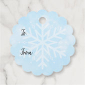 Gepersonaliseerde Kerstverlichting rond Sneeuwman Bedankjes Labels (Achterkant)