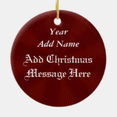 Gepersonaliseerde kerstversiering keramisch ornament (Achterkant)