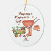 Gepersonaliseerde kerstversiering keramisch ornament (Links)