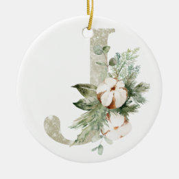 Gepersonaliseerde kerstversiering met uw initialen keramisch ornament