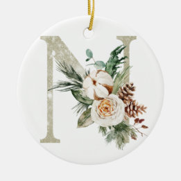 Gepersonaliseerde kerstversiering met uw initialen keramisch ornament