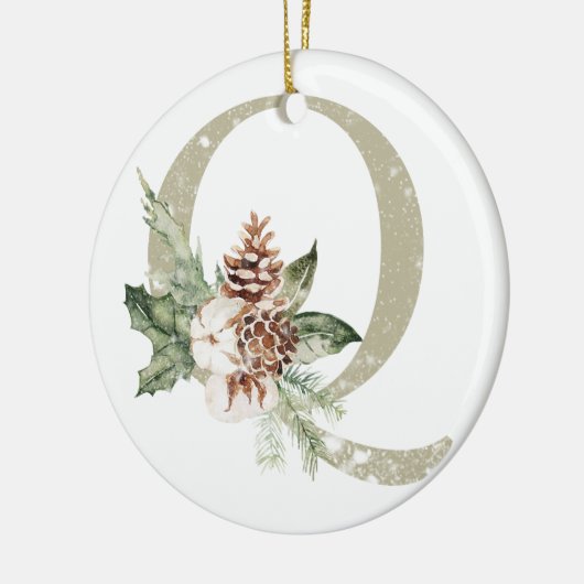 Gepersonaliseerde kerstversiering met uw initialen keramisch ornament (Links)