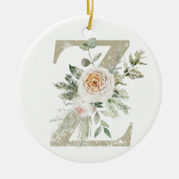 Gepersonaliseerde kerstversiering met uw initialen keramisch ornament