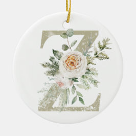 Gepersonaliseerde kerstversiering met uw initialen keramisch ornament