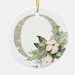 Gepersonaliseerde kerstversiering met uw initialen keramisch ornament