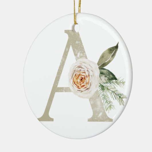 Gepersonaliseerde kerstversiering met uw initialen keramisch ornament (Links)