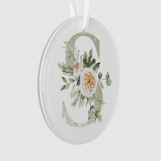 Gepersonaliseerde kerstversiering met uw initialen ornament (voorkant)