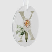 Gepersonaliseerde kerstversiering met uw initialen ornament (voorkant)