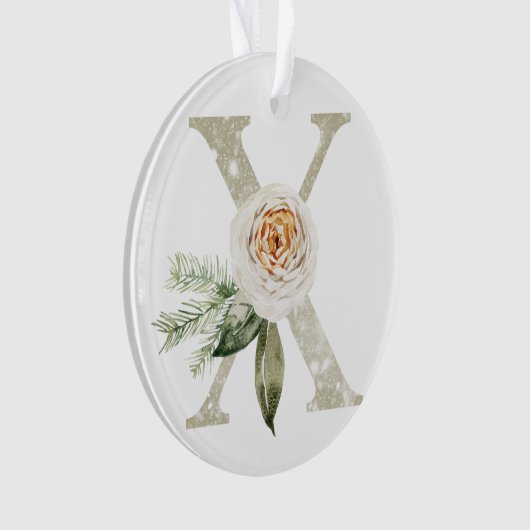 Gepersonaliseerde kerstversiering met uw initialen ornament (voorkant)