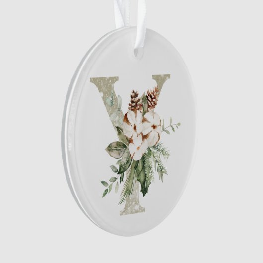 Gepersonaliseerde kerstversiering met uw initialen ornament (voorkant)