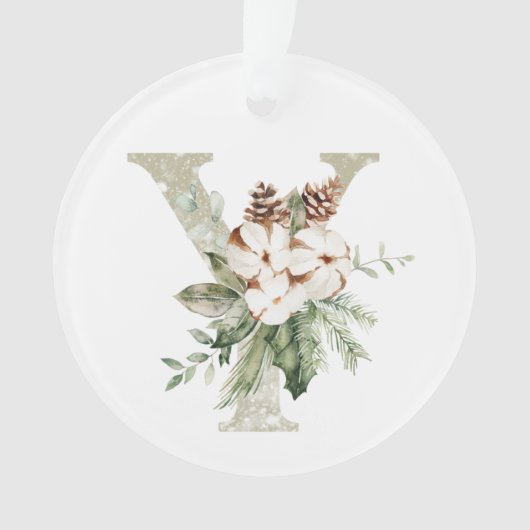 Gepersonaliseerde kerstversiering met uw initialen ornament (voorkant)
