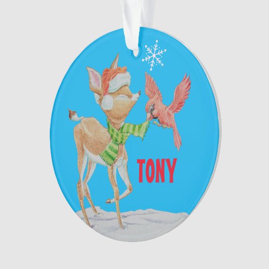 Gepersonaliseerde kerstversiering ornament (voorkant)