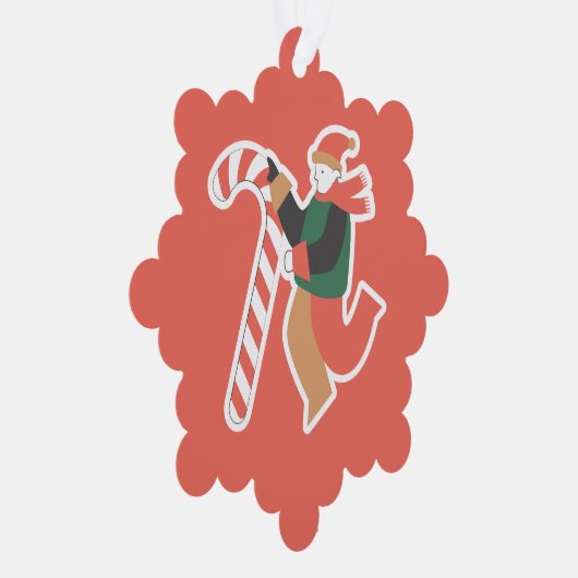 Gepersonaliseerde kerstversiering – Schattigee vak Ornament Kaart (Rechts)