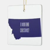 Gepersonaliseerde kerstversiering van de deelstaat keramisch ornament (Links)