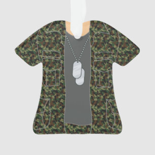 Gepersonaliseerde kerstversiering Veteraan Soldaat Ornament