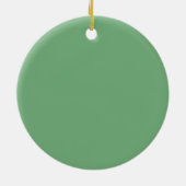 Gepersonaliseerde kerstversiering voor groene trac keramisch ornament (Achterkant)