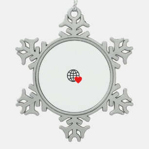 Gepersonaliseerde kerstversieringen met de hand tin sneeuwvlok ornament