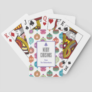 Gepersonaliseerde kerstversieringen pokerkaarten