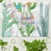 Gepersonaliseerde Keuken Handdoek Boho Llama Bohem (Gevouwen)