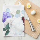 Gepersonaliseerde keukenhanddoek Lavendel Hibiscus (Quarter Fold)