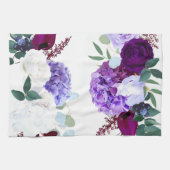 Gepersonaliseerde keukenhanddoek Lavendel Hibiscus (Horizontaal)