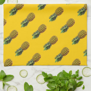 Gepersonaliseerde keukenhanddoek met ananasfruit
