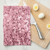 Gepersonaliseerde keukenhanddoek Roos Gouden Glitt (Quarter Fold)