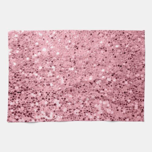 Gepersonaliseerde keukenhanddoek Roos Gouden Glitt (Horizontaal)