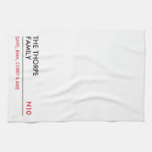 Gepersonaliseerde keukentheek theedoek (Horizontaal)