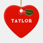 Gepersonaliseerde Kickball Kerstmis Keramisch Ornament (Achterkant)