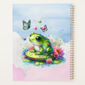 Gepersonaliseerde kikker, bloemen en vlinders planner (Achterkant)