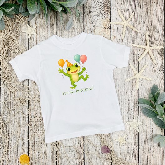 Gepersonaliseerde kikkerballonnen Peuter Baby Verj Kinder Shirts