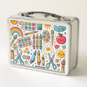 Gepersonaliseerde Kind School Art Supplies (Achterkant)