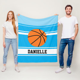 Gepersonaliseerde Kinder basketbal Fleece Deken