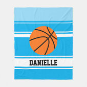 Gepersonaliseerde Kinder basketbal Fleece Deken (Voorkant)