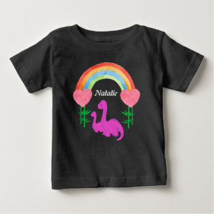 Gepersonaliseerde Kinder Dinosaur Whimsical Rainbo