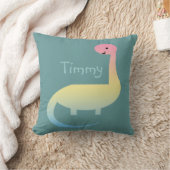 Gepersonaliseerde Kinder Dinosaurus Sierkussen (Deken)