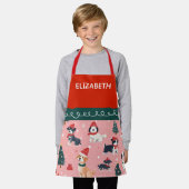 Gepersonaliseerde Kinder feestelijke kerstbakken Schort (Gedragen)