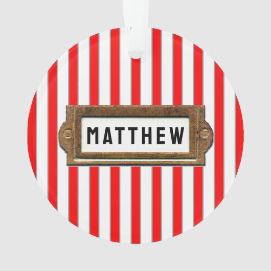 Gepersonaliseerde Kinder kerst Keepsake Ornament (achterkant)