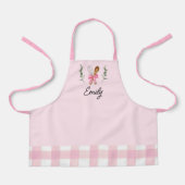 Gepersonaliseerde Kinder Keuken Roze Kleine Bakker Schort (Voorkant)
