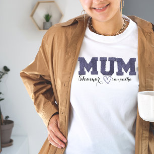 Gepersonaliseerde kinder naam geborduurde moederda t-shirt