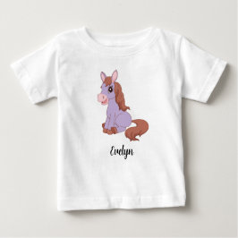 Gepersonaliseerde Kinder paardenmeisjes Baby T-Shi